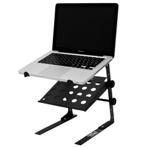 Gorilla GLS-02 High Quality Compact DJ Studio Laptop Stand with Shelf Black