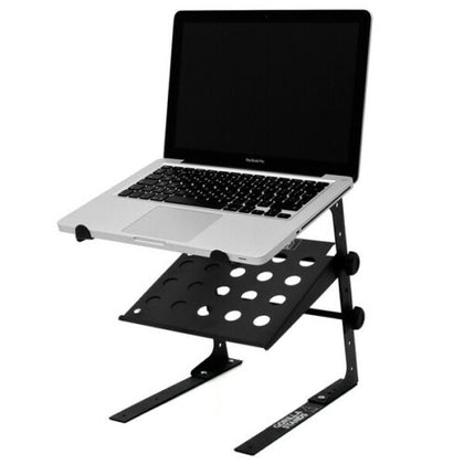 Gorilla GLS-02 High Quality Compact DJ Studio Laptop Stand with Shelf Black