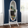 Cheval Mirror Full Length Free Standing Wooden Bedroom Furniture Black White