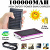 1000000mAh Waterproof Solar USB Power Bank Pack Battery Charger for Cell Phone