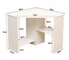 Small Corner Computer Desk Home Office Computer Laptop Table 2 Shelves White New