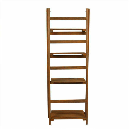 Foldable Ladder Storage Rack Display Stand Shelving Unit Plant Flower Pot Shelf