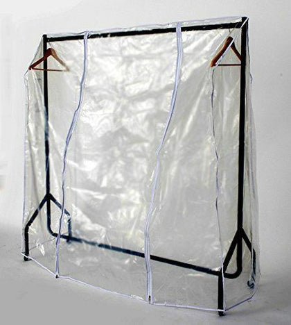Clear Zipped Clothes Rail Cover 3ft x 5ft Hanging Garment Storage Display