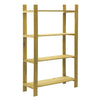 SOLID WOODEN STORAGE SHELF 3 & 5 TIER SHELVING UNIT, GARAGE, HOME SHED, BOOKCASE