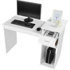 White Wooden Computer Desk w/ Shelves and Drawer for Office Home PC Laptop Study