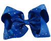 8" Inch Large Crystal Diamante Rhinestone Grosgrain Ribbon Bow Hair Clip Girls
