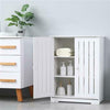 White Bathroom Cabinet Doors&Shelves Waterproof Cupboard Storage (White)