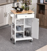Small Kitchen Trolley Butchers Block Island Storage Cupboard Cart Shelves Unit
