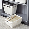 Rattan Storage Baskets Kitchen Hamper Bathroom Bedroom Handy Tidy Organiser