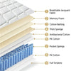 3ft Single Mattress Memory Foam Pocket Sprung Mattress Medium Firm 27cm Kids