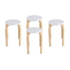 Premier Natural Round Wooden Modern High Quality Home Office Interior Stool