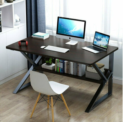 100cm Home Study Table Computer PC Desk Adult Office Worksation w/ Metal Legs