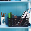 Handy Storage Basket Plastic Crate School Office Kitchen Pharmacy Tidy Organiser