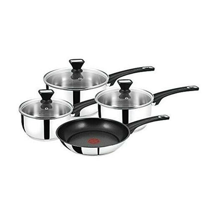 Jamie Oliver Tefal 4pc Stainless Steel Pan Set ( Induction Compatible )