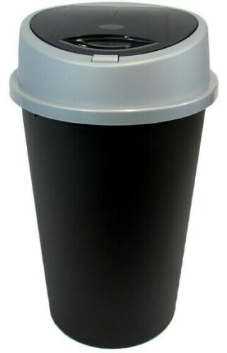 BLACK TOUCH TOP BIN / DUSTBIN / RUBBISH BIN / KITCHEN / HOME / PLASTIC.