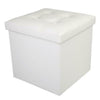 Ottoman Large Storage Box Foot Stools 1&2 Seater Bench Seat White Footstool