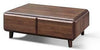 Bretton Walnut Living Room Coffee Table 2 Drawers open Storage Space