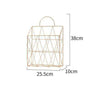 Magazine Newspaper Wire Basket Wall Mounted Post Storage Rack Organizer Office