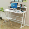 PC Computer Desk Writing Study Table Office Home Workstation Wooden Rise Shelf