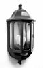 Half Lantern Wall Light - Black Outdoor Outside Fitting by ASD