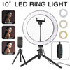 10" LED Ring Light with Stand For Youtube Tiktok Makeup Video Live Phone Selfie