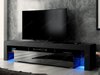 Modern TV Unit 200cm Cabinet Black Matt and Black High Gloss FREE LED RGB Lights