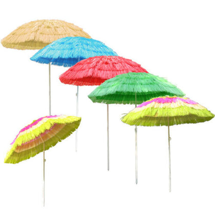 Hawaiian Parasol Beach Garden Patio Sunshade Sun Umbrella Outdoor Tilting