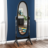 Mirror Black Floor Standing Wood Makeup Bedroom Furniture