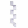 5 Tier Floating Wall Shelves Corner Shelf Storage Display Holder Bookcase Set UK