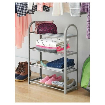 2pk WHITMOR 4-Tier Compact Shoe Rack | Gray | 