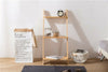 Stylish Ladder Shelving Unit 3 Tier Wall Leaning Bookcase Storage Display Stand