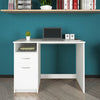 White Computer Desk w/ Drawer&Door Shelf Study PC Table Home Office Workstation