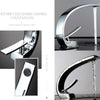 Modern Bathroom Basin Sink Mixer Taps Mono Waterfall Tap Cloakroom Faucet Brass