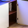 Nova LED Sideboard 3 Door Storage Cupboard High Gloss Cabinet Shelf Walnut White