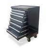 372 US PRO BLACK TOOLS AFFORDABLE STEEL CHEST TOOL BOX ROLLER CABINET 7 DRAWERS