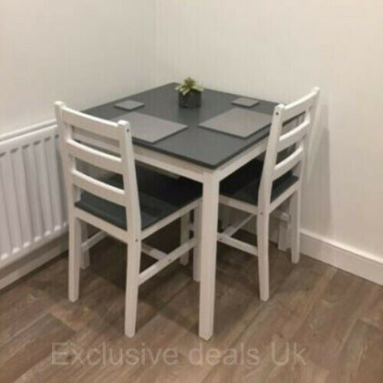 Small Table And 2 Chairs Breakfast Kitchen Dining Room Furniture Set Wooden New