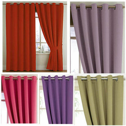 Woven Blackout Bedroom Eyelet Curtains - Stock Must Go - NOW £10, £15 & £20