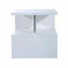 Small Square Coffee Table White Modern 2 Tier Side Table Bedside Nightstand Unit