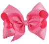 8" Inch Large Crystal Diamante Rhinestone Grosgrain Ribbon Bow Hair Clip Girls