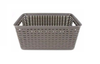 Rattan Plastic Studio Storage Handy Basket Office Home Kitchen Tidy Organiser
