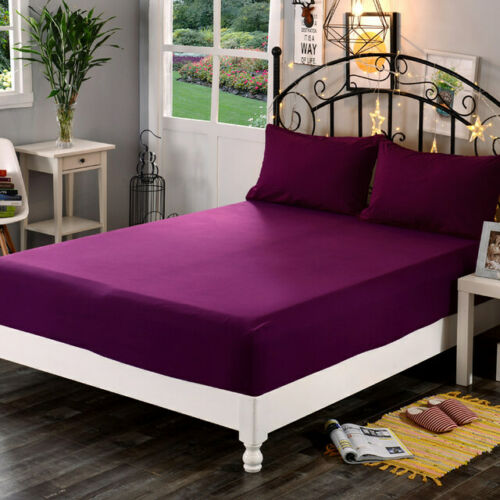 Extra Deep 30cm Fitted Sheet Bed Sheets 100% Poly Cotton Single Double King Size
