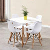 Nordic Style Square Dining Table 80x80 cm White Minimalist Design