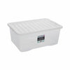 3 Pack Plastic Storage Boxes Clear Home Stacker Boxes With Lids