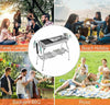 Fold Barbecue Charcoal Grill Stainless Steel BBQ Patio Outdoor Camping Silver UK