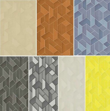NEW LUXURY ERISMANN LEVANTE 3D GEOMETRIC TEXTURED EMBOSSED BLOWN VINYL WALLPAPER