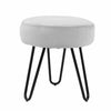 Velvet Storage Footstool Ottoman Footrest Makeup Dressing Table Stool Pink/Gray