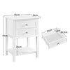 Nightstand Table Bedside Table 2 Drawers Side Table Cabinet Storage for Bedroom