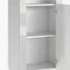 Tall White Gloss Display Glass Cabinet Shelving Bookcase Door Unit Blue LED Lily