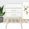 White Bedside Table Cabinets End Side Tables Modern Bedroom Storage Cabinet