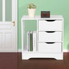 White Bedside Table Cabinets 3 Drawers Bedroom Premium Quality Table Nightstand